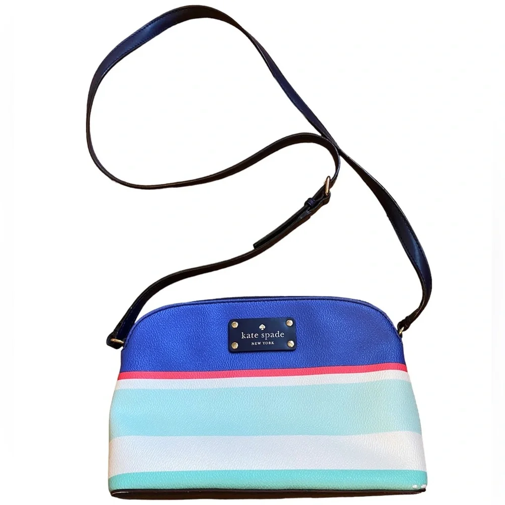 KATE SPADE Wellesley Hanna Stripe Crossbody Shoulder Purse Handbag Multicolor